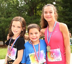 girls all smiles after run